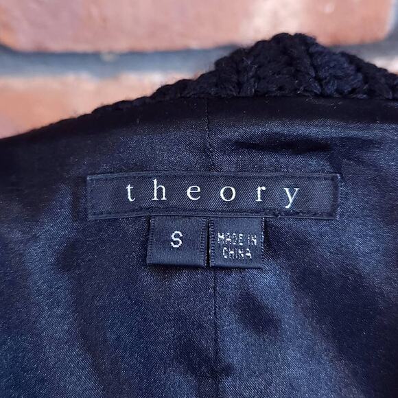 Theory Tegian Exterior Wool Cashmere Double-breasted Jacket in Gray Women's S - Picture 6 of 6